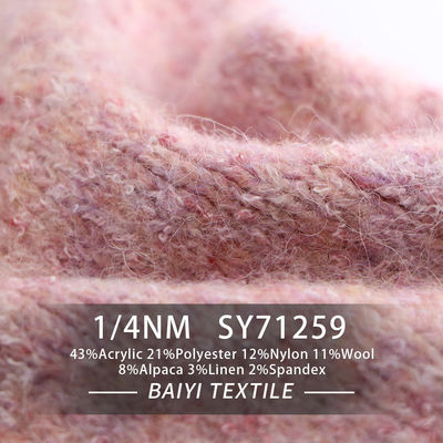 Practical Warm Alpaca Acrylic Yarn , 1/4NM Scarves Chunky Alpaca Wool